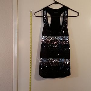 Express sequin racerback tank 🌶